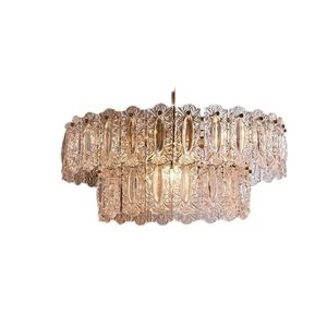 Lustre en verre de style français pour salon, style post-moderne américain, simple, luxe léger, salle à manger, chambre à coucher, luminaire de <span class=keywords><strong>plafond</strong></span> en cristal - Product Image 5