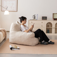 Meilleure vente Pouf d'intérieur doux rempli de mousse en tissu de fourrure Teddy pouf pour le salon hiver chaud déco meubles d'intérieur