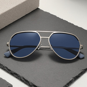 Lunettes de soleil Conchen Aviator pour hommes, monture en métal, verres TAC, protection UV400, protection solaire pour la conduite, style tendance - Product Image 3
