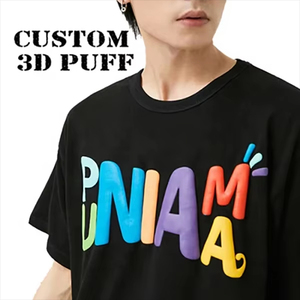 เสื้อยืดพิมพ์ลายแบบกำหนดเองสำหรับทุกเพศทุกวัย รับทำโลโก้ตามสั่ง พิมพ์สกรีน พิมพ์ DTG ปักลาย  ไซส์ใหญ่พิเศษ พิมพ์ลายกราฟิก 3 มิติ แบบนูนโฟม - Product Image 2