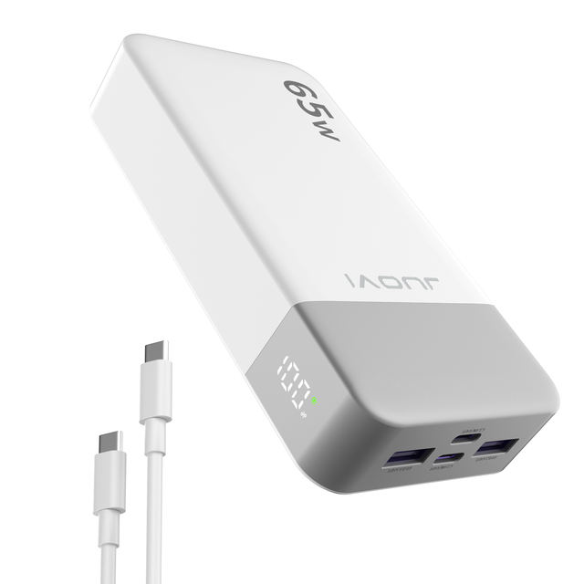 65W Portable High Capacity 20000mAh Li-Polymer Battery Mobile Power Bank with Fast Charging LED Display USB Type-C Input/Output