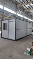 Rumah Kontainer Lipat 20FT yang Dapat Dipindahkan, Rumah Prefabrikasi Flat-Pack Harga Pabrik, Pemasangan Cepat