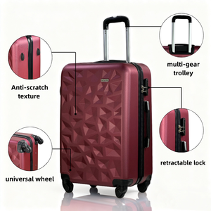 ODM OEM Ensembles de bagages de luxe 3 pièces légers classiques simples étanches Valise cabine à roulettes 4 roues avec serrure à combinaison pour - Product Image 2