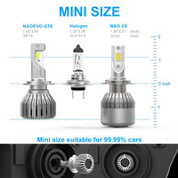 NAO-bombilla Led para faro delantero de coche, luz superbrillante GT6, 80W, H7, H4, H11, 9005, 9006, accesorios de iluminación automotriz Canbus