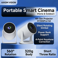 [Nouveau 2026] Projecteur intelligent HY300 Pro, Android 11 WiFi 6, 180 °   Projecteur portable Swivel, résolution native 720P 4K, 120 ANSI Lumens