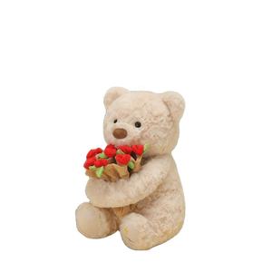 Creative New Valentine's Day <strong>Teddy</strong> Bear Stuffed Animal Plush Toy Rose Hat PP Cotton Filled for Girls and Boys - Product Image 1