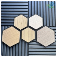 Produits tendance Tik Tok Panneau mural hexagonal 3d gravé Style et taille Panneaux acoustiques insonorisés en bois personnalisables