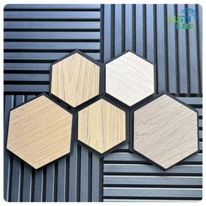 <span class=keywords><strong>Tik</strong></span> <span class=keywords><strong>Tok</strong></span> Trending Products Panel de pared Hexagonal 3D grabado Estilo y tamaño Paneles acústicos insonorizados de madera personalizables - Product Image 5