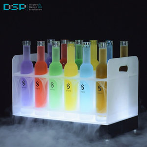 Estantes de vino comerciales LED modernos de fábrica de Vietnam, Bar montado en la pared, Pub, estante de exhibición de botellas de licor acrílico iluminado - Product Image 3