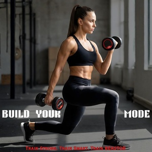 Haltère fixe avec tête recouverte de caoutchouc et plastique, écologique, résistant aux chutes, poignée chromée, réglable, léger, pour la gym - Product Image 3