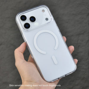 جراب مغناطيسي شفاف غير لامع لهاتف آيفون 17 برو ماكس، جراب هاتف مغناطيسي بإطار كاميرا كبير وغطاء خلفي شفاف كريستالي - Product Image 2