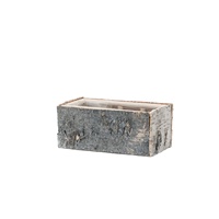 Pot de fleurs rectangulaire en bois avec revêtement en plastique, petite boîte originale, faite à la main, pour décoration de jardin, pièces