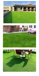 Césped <span class=keywords><strong>Artificial</strong></span> Blanco Personalizable, Césped Sintético de Polietileno de Alta Densidad para Interiores/Exteriores - Product Image 5