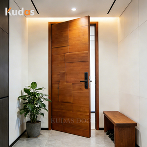 Porte d'entrée en bois massif sculptée en 3D irrégulière personnalisée, porte d'entrée en bois <span class=keywords><strong>moderne</strong></span> pour villa résidentielle, <span class=keywords><strong>extérieur</strong></span> avec prévention incendie - Product Image 2