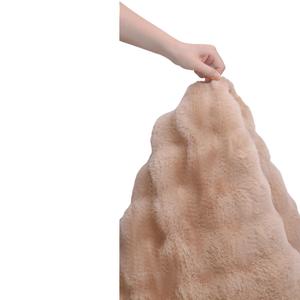 Tapis en velours bulle imitation fourrure de <span class=keywords><strong>lapin</strong></span> couleur crème style français, doux et agréable pour la peau, couverture de canapé pour salon, chambre et bureau - Product Image 5