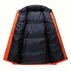 Chaqueta de Invierno para Hombre, Estilo Casual, Color Negro, con Bloques de Color, Precio Bajo, Logotipo Personalizado, Chaqueta Acolchada de Moda - Product Image 4