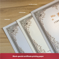 Certificats personnalisés en carton perlé avec bordure dorée, impression typographique pour événements professionnels et de formation