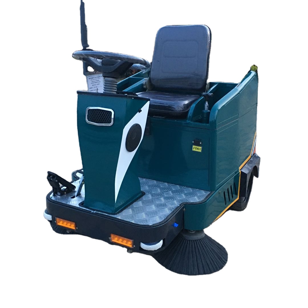 Nieuw Type Automatische Straat Road Reinigingsmachine Vloer Scrubber Industriële Elektrische Ride-On Veegmachine