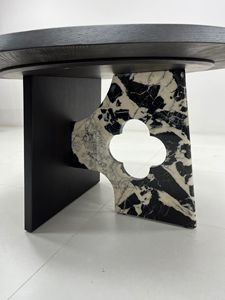 Tavolo da Pranzo di Lusso in Marmo Italiano, Nero Rosa Moderno, Solido, 6 Posti, Montaggio Richiesto, per Casa, Hotel, Soggiorno - Product Image 6