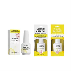 New Product Vitamin Rubber Base Gel Polish Soak Off Gel Nail Polish Private Label Customs Logo Base Coat