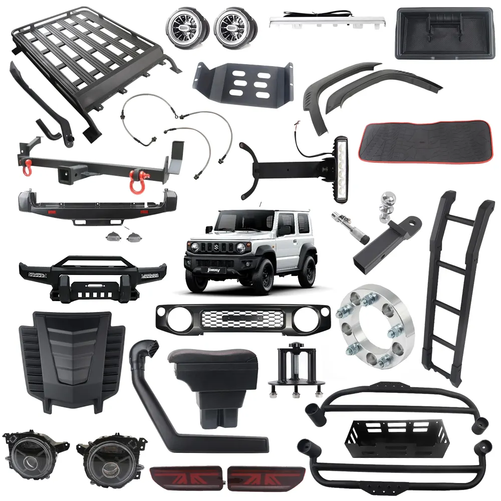 Stoßstangen grill accesorios für Suzuki Jimny Dacht räger jb74 JB64 jb43 Body Kit Side Step Rock Slider Trittbrett