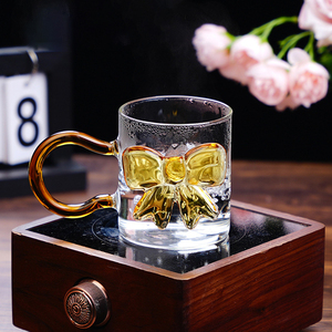 Disponibile in Diversi Colori, Tazza in Vetro Borosilicato da 400ml con Design Innovativo a Fiocco - Product Image 6