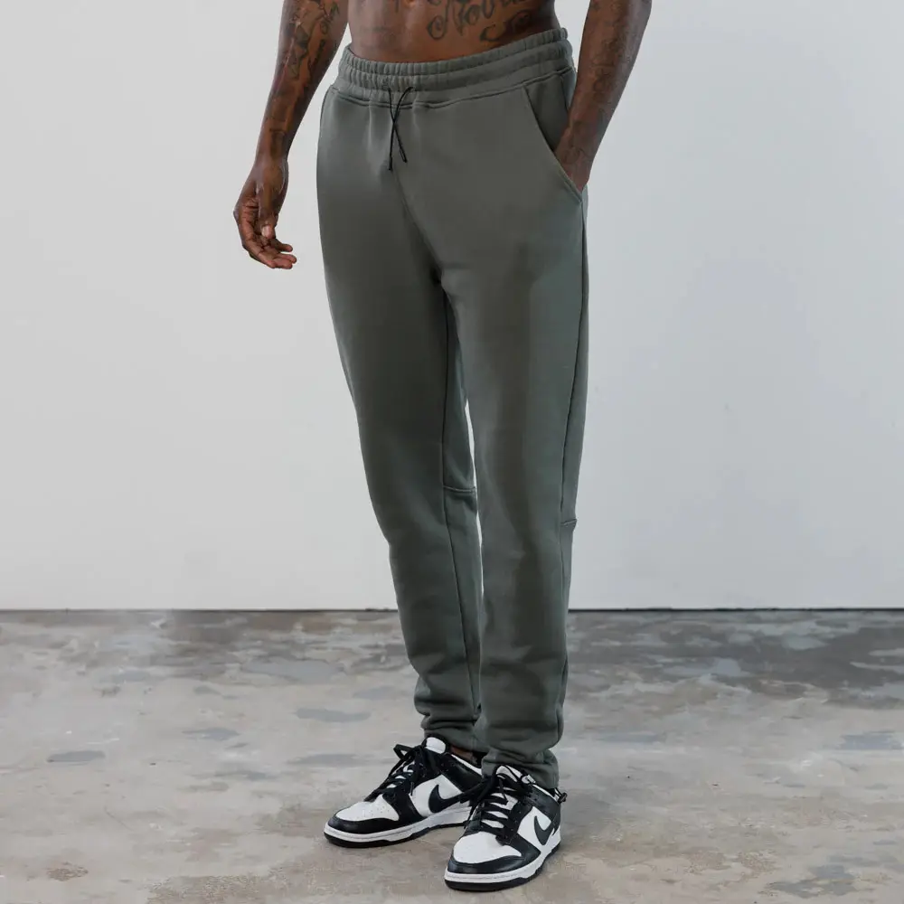 Nouveau pantalon de survêtement personnalisé essentiel à taille élastique avec cordon de serrage pour entraînement pantalon de gym uni en coton et polyester pour hommes