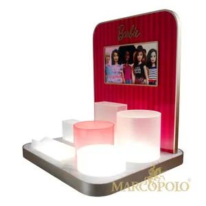 Retail Countertop Advertising Acrylic Cosmetic Makeup Display Stand Cosmetic Holder Display Rack For Shop