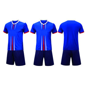 Seragam Sepak Bola Pria Baru 2025 Cepat Kering Bernapas Ringan Anti-Bakteri 100% Poliester Kerah V Lengan Pendek - Product Image 3