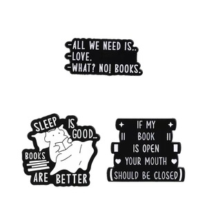 Broches de Metal con Dibujos Animados al por Mayor, Divertidos Broches para Amantes de los Libros, Insignias Metálicas de Dibujos Animados Originales, Broches y Accesorios Artísticos para Estudiantes - Product Image 1