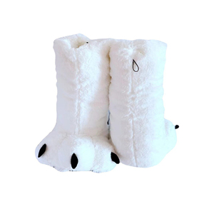 Winter Slippers Boys Girls Home Slippers Furry Warm Couple Indoor <strong>Shoes</strong> Women Creative Cute <strong>Bear</strong> <strong>Claw</strong> Cotton Boots Fur Slides - Product Image 2