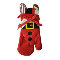 Ensemble cadeau de cuisine de Noël Mitaine de four avec spatule essuie-tout et ustensiles de cuisine en silicone