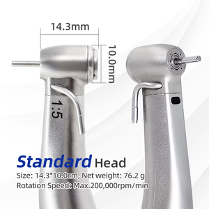 Pulverizador de agua externo 4 <span class=keywords><strong>Dental</strong></span> 1:5 Fibra óptica Contra ángulo LED Pieza de mano Cojinete de cerámica Botón pulsador Herramientas de odontología - Product Image 2