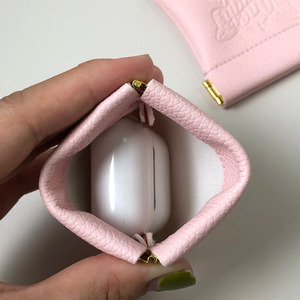 High End Customized Emboss Logo Pu Leather Fashion Bag Earphone Jewelry Ring Necklace Coin Leather Dust Bag with Iron <b>Sheet</b> - Product Image 4