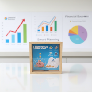 カスタマイズ可能な高級天然木製貯金箱＆多目的収納ボックス（大人と子供向け） - Product Image 2