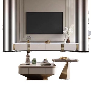 Mesa de Centro de Acero Inoxidable Resistente para Sala de Estar, Muebles Modernos para el Hogar con Color Personalizado - Product Image 2