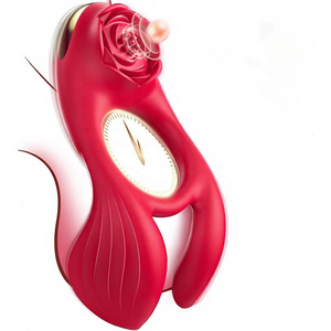 Best-seller <span class=keywords><strong>Amazon</strong></span> : <span class=keywords><strong>Anneau</strong></span> <span class=keywords><strong>vibrant</strong></span> double aile en forme de rose pour homme, stimulateur de testicules, étanche IPX7 - Product Image 3