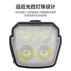 Lampe de vélo 2 en 1 personnalisable, étanche IPX5, phare LED rechargeable pour la conduite de nuit sur VTT et vélo de route - Product Image 3