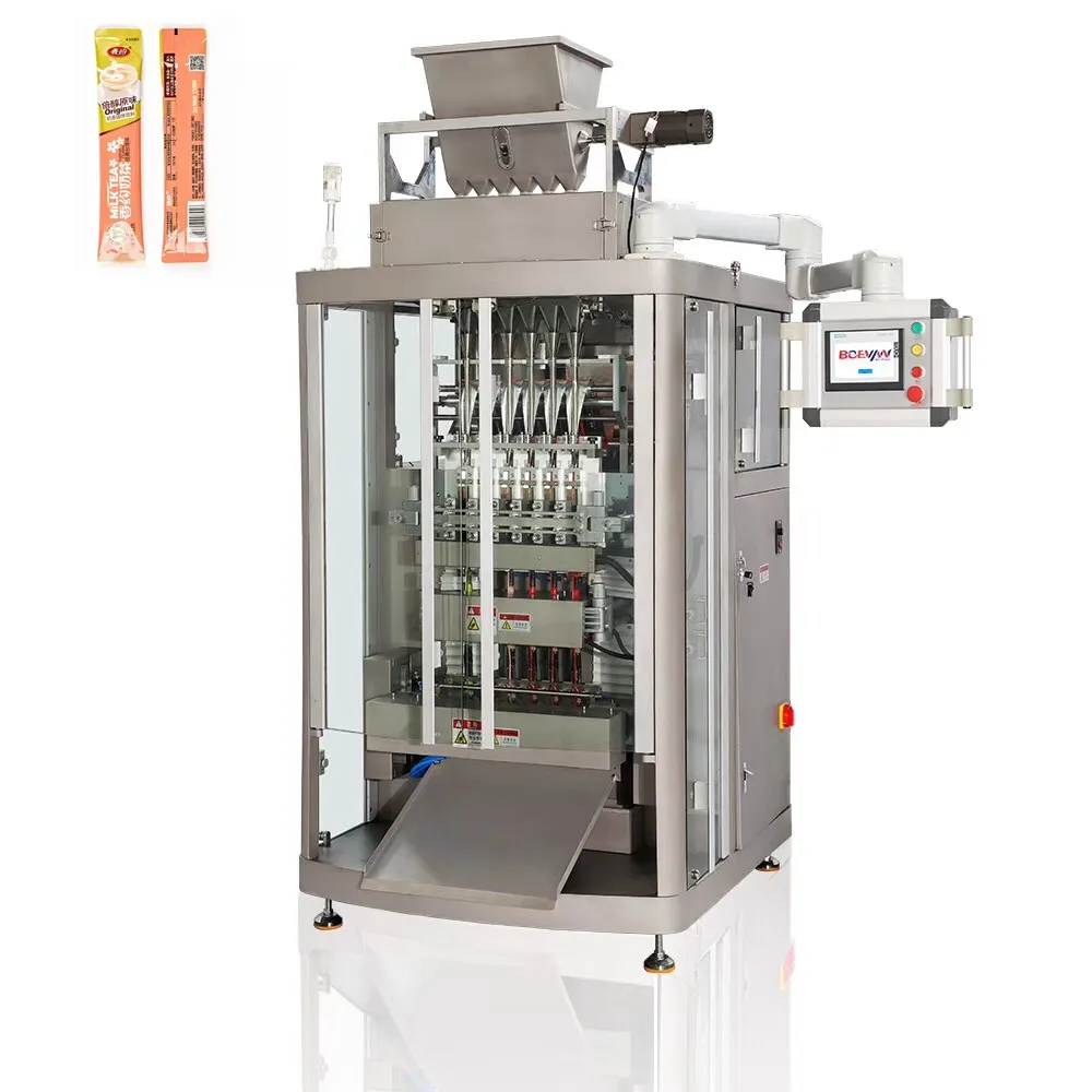Máquina automática de envasado de bolsas de sellado de llenado de bolsitas de salsa de embalaje de líquidos multilineal 2-12 carriles
