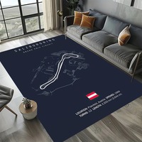 Tapis décoratif sur mesure sur le thème du sport automobile de Formule 1, tapis pour les amateurs de course, tapis imprimé circuit de F1 Imola Monaco, tapis quatre saisons