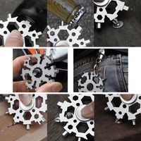 Outil multifonctionnel Star Tool Fidget Spinner Clé en forme de flocon de neige Clé étoile multi-tailles MINI Jouet anti-stress Populaire dans le monde entier