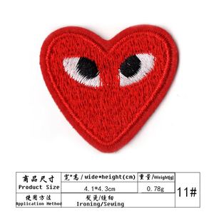 Bộ Màu Sắc Khác Nhau DIY Quần Áo Phụ Kiện Thêu <span class=keywords><strong>Appliques</strong></span> Phim Hoạt Hình Thêu Sắt Trên Mắt Miếng Vá Trái Tim - Product Image 2