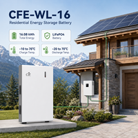 Batterie solaire résidentielle ESS CFE-WL-16 16KWH 51.2V 314Ah LiFePO4 6000+ cycles, murale, format split, garantie 5 ans