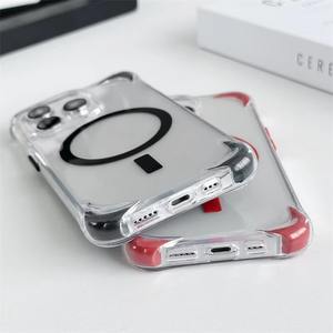 Coque antichoc transparente en TPU avec coins amovibles et boutons colorés pour iPhone, protection d'écran, étui animalier pour <span class=keywords><strong>téléphone</strong></span> portable - Product Image 4