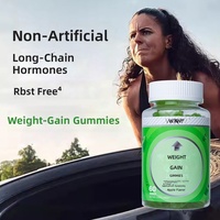 WXW Gummies de vitamines sans sucre prêts à l'emploi pour l'entraînement musculaire, la prise de masse et la prise de poids - Bouteille de 60 unités