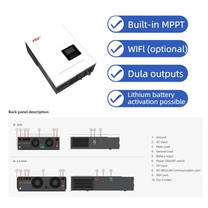 อินเวอร์เตอร์ปั๊มน้ำพลังงานแสงอาทิตย์แบบไฮบริด 3 เฟส PBP FIV18 <span class=keywords><strong>ECO</strong></span> 6048 คลื่นไซน์บริสุทธิ์ กำลังไฟคู่ 6000 วัตต์ ประสิทธิภาพ 90-93% สำหรับการตั้งแคมป์ - Product Image 2