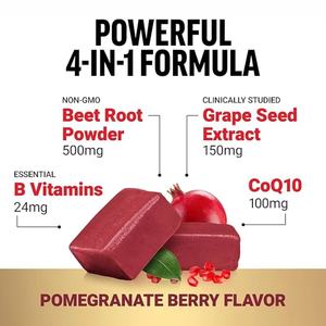 <span class=keywords><strong>Ultimate</strong></span> salute cuore barbabietola mastica integratori per gli uomini Total Coq10 semi d'uva ossido nitrico adulti-friendly radice di barbabietola Gummies - Product Image 6