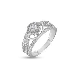 Blossom Bliss Anillo de diamantes de plata Joyería original inspirada en flores con certificado IGI Estilo clásico para bodas y fiestas - Product Image 3