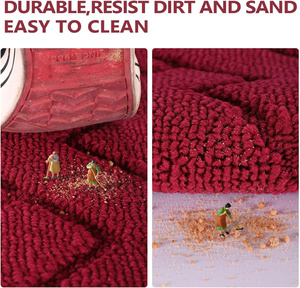 Alfombrilla roja absorbente de agua para puerta, alfombrilla de bienvenida para interiores, lavable a máquina, la mejor alfombrilla para puerta de <span class=keywords><strong>Navidad</strong></span> - Product Image 4
