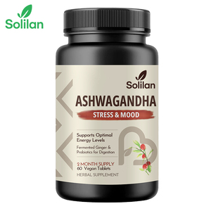 Solilan Tùy Chỉnh Hương Vị Hữu Cơ Lên Men Gừng Chiết Xuất Gốc <span class=keywords><strong>Ashwagandha</strong></span> Probiotic Tiêu Hóa Căng Thẳng Tâm Trạng Năng Lượng Bổ Sung - Product Image 1